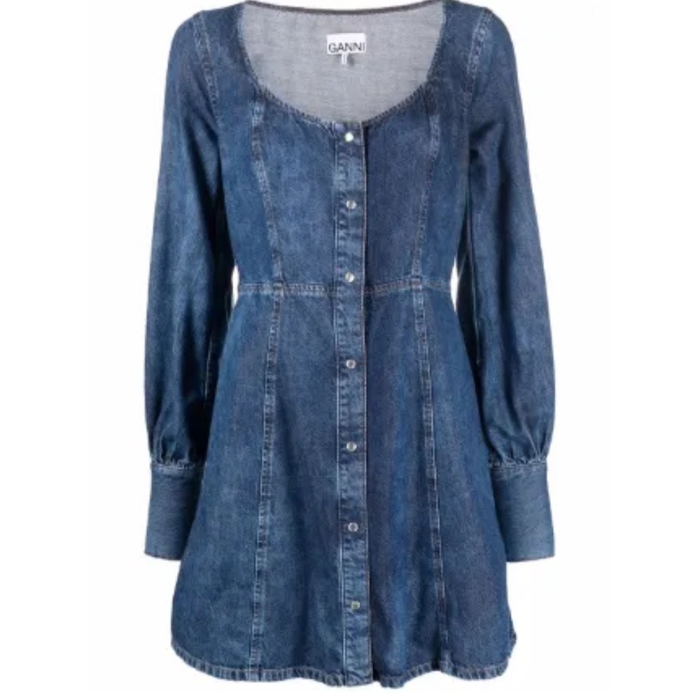NWT GANNI Denim mini dress
